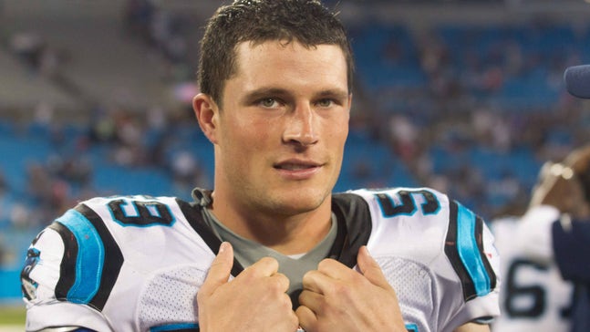 WATCH: Luke Kuechly gives fan with cerebral palsy incredible 21st birthday surprise